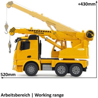 Тяжелый кран на радиоуправлении Mercedes-Benz Arocs 1:20 2,4GHz, желтый Jamara 404950
