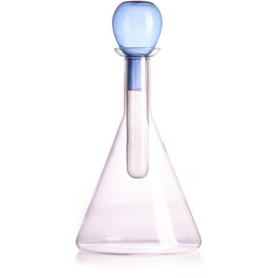 CHEMICAL Бутылка розовато-серая, синяя крышка, h 31 см(стекло) IVV 9119.1