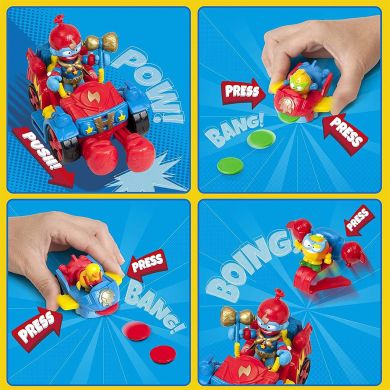 Ігровий набір SUPERTHINGS серії "Kazoom Kids" S1 БАЛУН-БОКСЕР (3 машинки, Казум-кід, 3 фігурки) SuperThings PSTSP414IN00