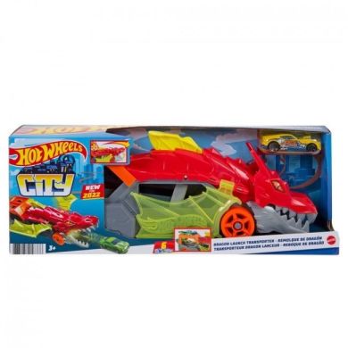 Ігровий Вантажівка-транспортер Паща дракона Hot Wheels GTK42