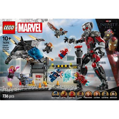 Конструктор Перший месник: Протистояння Пригодницька битва LEGO Super Heroes 76314