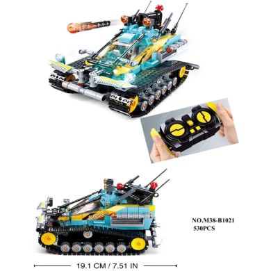 Конструктор SLUBAN M38-B1021 радіокер. 2.4G, акум., транспорт, 530 деталей, кор., 38-28,5-10 см.