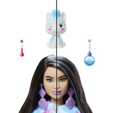 Лялька Barbie Cutie Reveal серії Кольорові пухнастики зебра HRK39