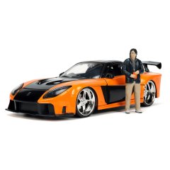 Машина металева Форсаж 9 Mazda RX-7 із фігуркою Хана, масштаб 1:24, 8+ Jada 253205002