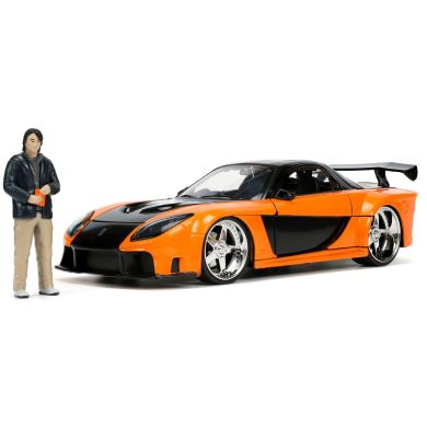 Машина металева Форсаж 9 Mazda RX-7 із фігуркою Хана, масштаб 1:24, 8+ Jada 253205002