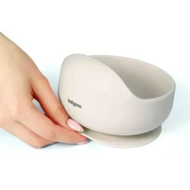 Мисочка силіконова з присоскою (Бежевий) Babyono 1481/04