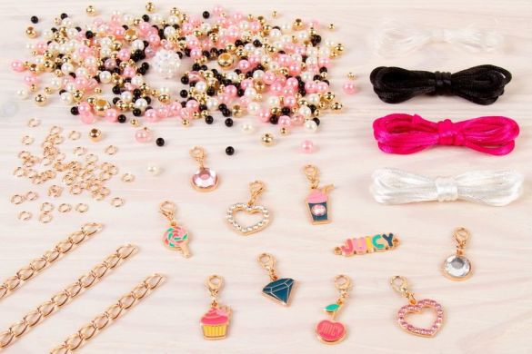 Набор для создания шарм-браслетов Make it Real Juicy Couture Розовый звездопад MR4408