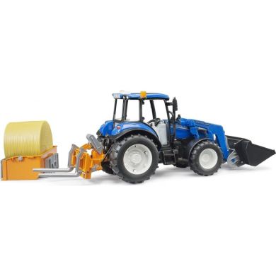 Набор игрушечный Трактор New Holland T5121 с передним погрузчиком и аксессуарами Bruder 02187