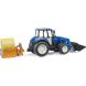 Набор игрушечный Трактор New Holland T5121 с передним погрузчиком и аксессуарами Bruder 02187