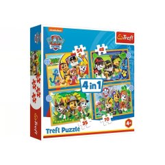 Пазли 4in1 (35, 48, 54, 70) Paw Patrol Святковий Щенячий патруль Trefl 34395