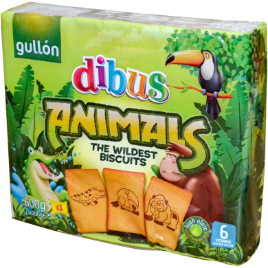 Печенье Dibus Animals 600 г Gullon 8410376045611