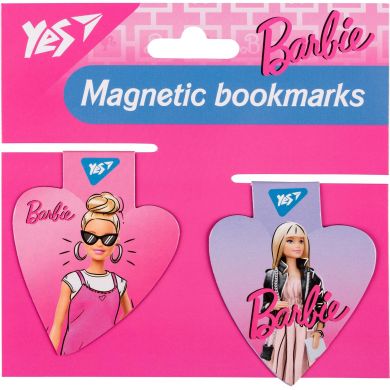Закладки магнітні Yes Barbie heart, 2шт 708110