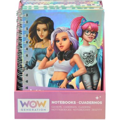 Зошит а5 тверда обкладинка 80 аркушів 100 gsm Wow Generation WOW00001