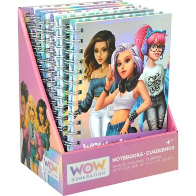 Зошит а5 тверда обкладинка 80 аркушів 100 gsm Wow Generation WOW00001