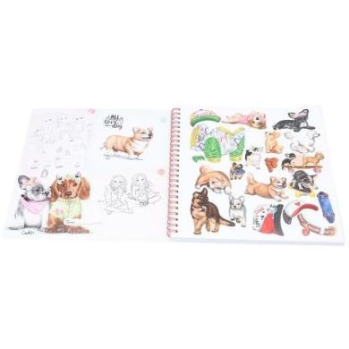 Альбом для декорирования с наклейками TOPModel Doggy Colouring Book 0413218