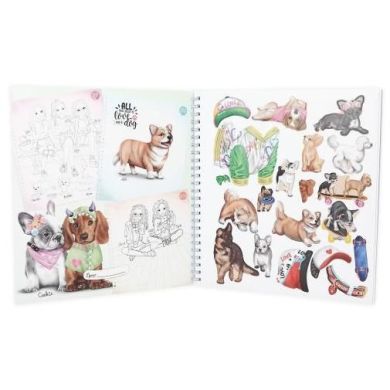 Альбом для декорирования с наклейками TOPModel Doggy Colouring Book 0413218
