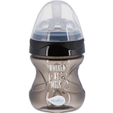 Дитяча антиколькова пляшечка Nuvita Mimic Cool 150 мл чорна NV6012, Чорний