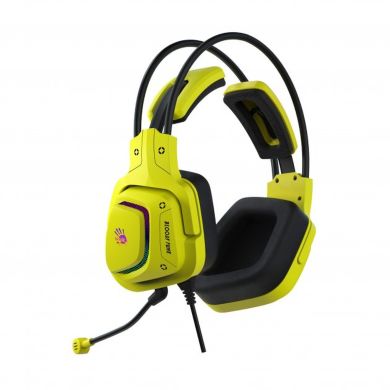 Гарнітура ігрова Punk Yellow з підсвічуванням, USB G575 Bloody (Punk Yellow)