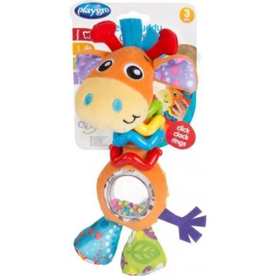Іграшка PlayGro Мій перший дружок Жираф з намистинами 181561, Різнокольоровий