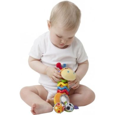 Іграшка PlayGro Мій перший дружок Жираф з намистинами 181561, Різнокольоровий