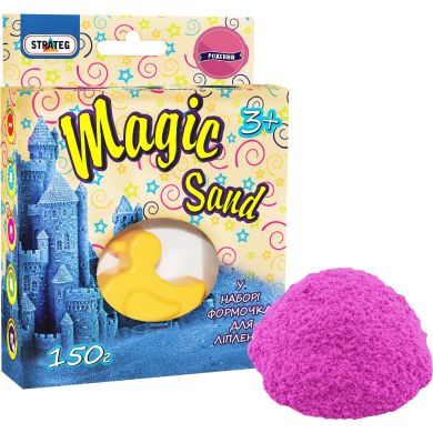 Кінетичний пісок Magic sand з формочкою 0,150 кг, у кор-ці 14см-11см-3,2см STRATEG 39303
