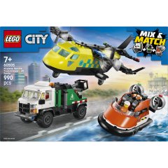 Конструктор LEGO City Ремікс літака, вантажівки та судна на повітряній подушці 60505
