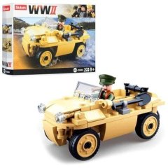 Конструктор SLUBAN M38-B0690 WWII военный, машина, фигурка, 103 деталей M38-B0690