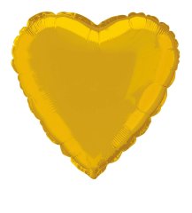 Кулька фольгована FlexMetal Серце золоте міні 202500 O