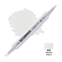 Маркер спиртовой двухсторонний Sketchmarker, Серый нейтральный 9 SM-NG9