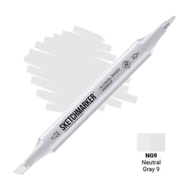 Маркер спиртовой двухсторонний Sketchmarker, Серый нейтральный 9 SM-NG9
