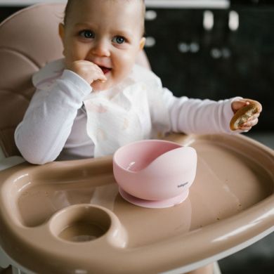 Мисочка силіконова з присоскою (Рожевий) Babyono 1481/02