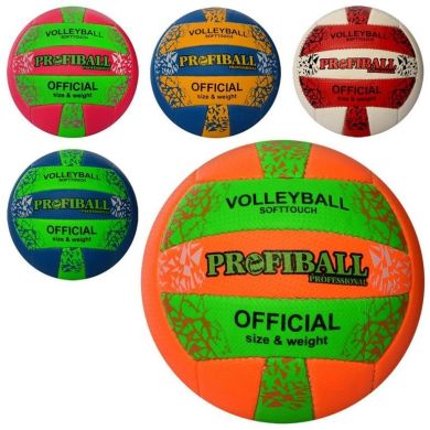 М'яч волейбольний Profiball 18панелей, 260-280г., 5кольор.,кул. 1142ABCDE