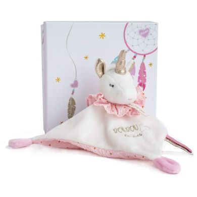 Мягкая игрушка-комфортер Единорог коллекция Attrape Reves, в коробке, 20см DouDou DC3535, Белый