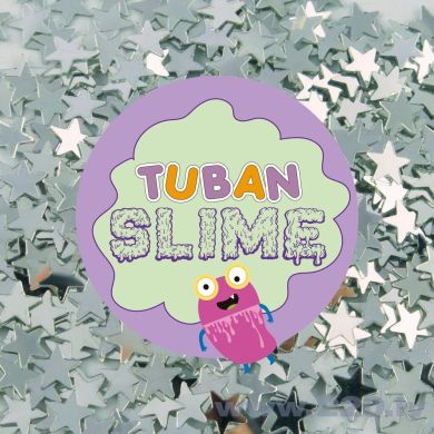 Набор блесток для слайма 5г серебряные звезды Tuban TU3096