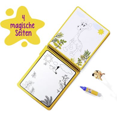Набір для творчості Книжка-розмальовка Сафарі, з водяною ручкою, 3+ SIMBA TOYS 6334635
