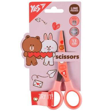 Ножиці Yes Line Friends 13см, з принтом на лезі 480441