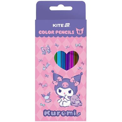 Олівці кольорові тригранні, 12 шт. Hello Kitty Kite HK25-053