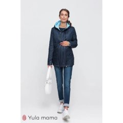 Пальто для вагітних Yula mama XL Синій Kristin