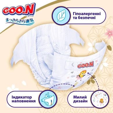 Подгузники GOO.N Premium Soft для детей 3-6 кг (размер 2(S), на липучках, унисекс, 70 шт) F1010101-153, S