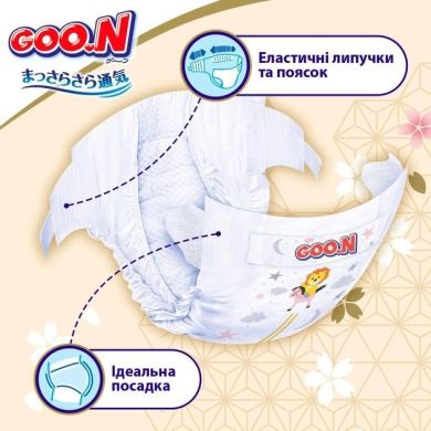 Подгузники GOO.N Premium Soft для детей 3-6 кг (размер 2(S), на липучках, унисекс, 70 шт) F1010101-153, S