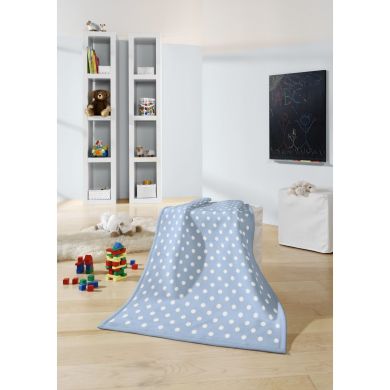 Плед Dots blue Biederlack Блакитний 706584, 75 x 100