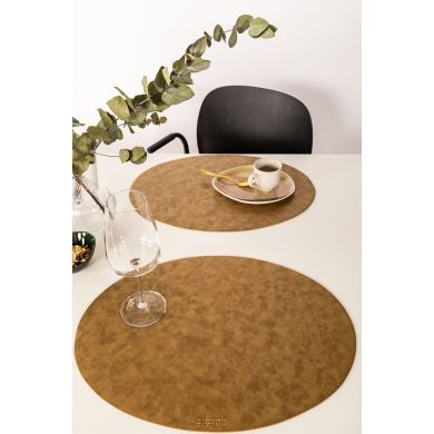 Плейсмат під тарілкуу TROJA овальна, 33&times;45 см, золота Tiseco ZZ0490GOLD