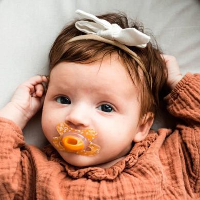 Пустушка силіконова Difrax Natural Newborn 0+ місяців, Apricot_lines 113 Apricot_lines, Жовтий