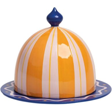 Тарілка для десерту з кришкою-куполом Jolly orange, &Oslash; 18 см, & Klevering 2833-01