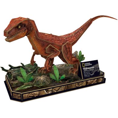 Тривимірна головоломка-конструктор National Geographic Dino Велоцираптор Cubic Fun DS1053h