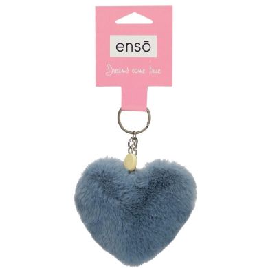 Брелок з помпоном ENSO (Енсо) СЕРДЦЕ БЛАКИТНЕ 9610224