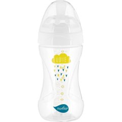 Дитяча антиколькова пляшечка Nuvita Mimic Collection 250 мл біла NV6031, Білий