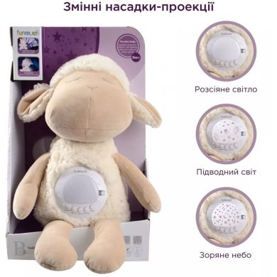 Игрушка FUNMUCH Овца с функцией качания, проектором; колыбельные, белый шум FM666-78