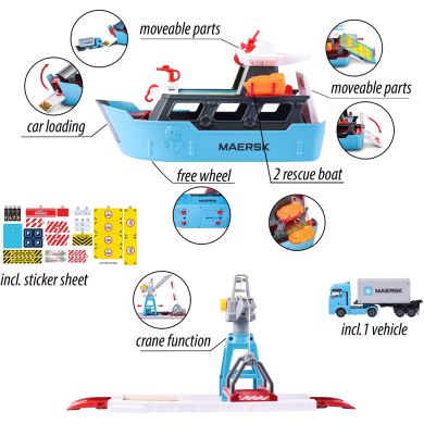 Игровой набор Majorette Креатикс. MAERSK Логистический порт, 5+ 2050039