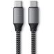 Кабель для синхронiзацii Satechi USB-C to USB-C 100W Space Gray 2 m ST-TCC2MM